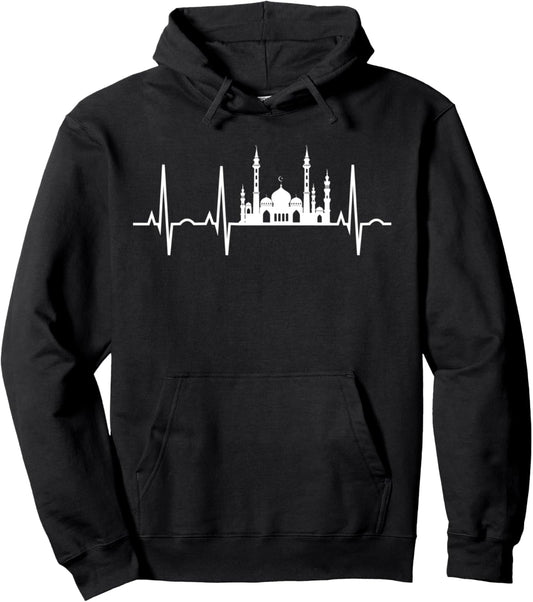 Islamic Hoodies for Men & Women Muslim Heartbeat Islam Gift