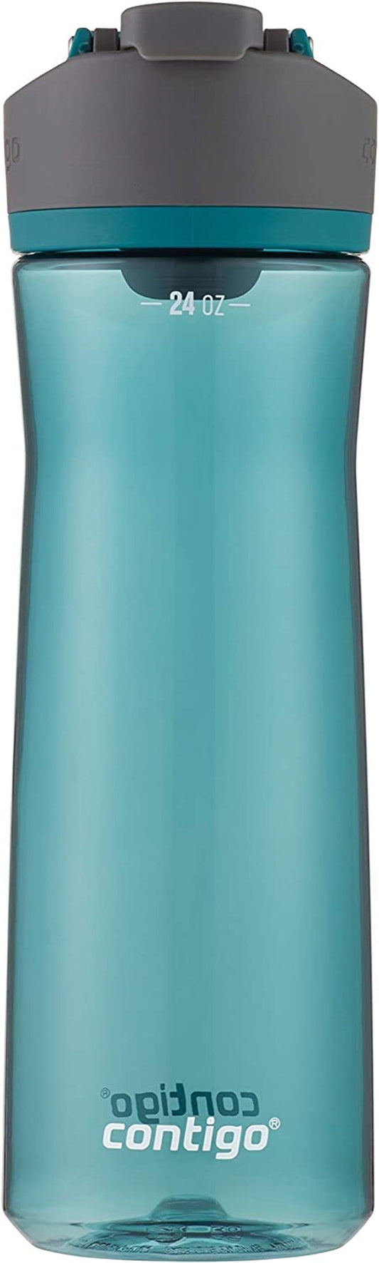 Cortland 24Oz Water Bottle, Bpa-Free Plastic, Spill-Proof, Leak-Proof Lid, and Carry Handle, Dishwasher Safe, Spirulina - WORLD TIME VISITS