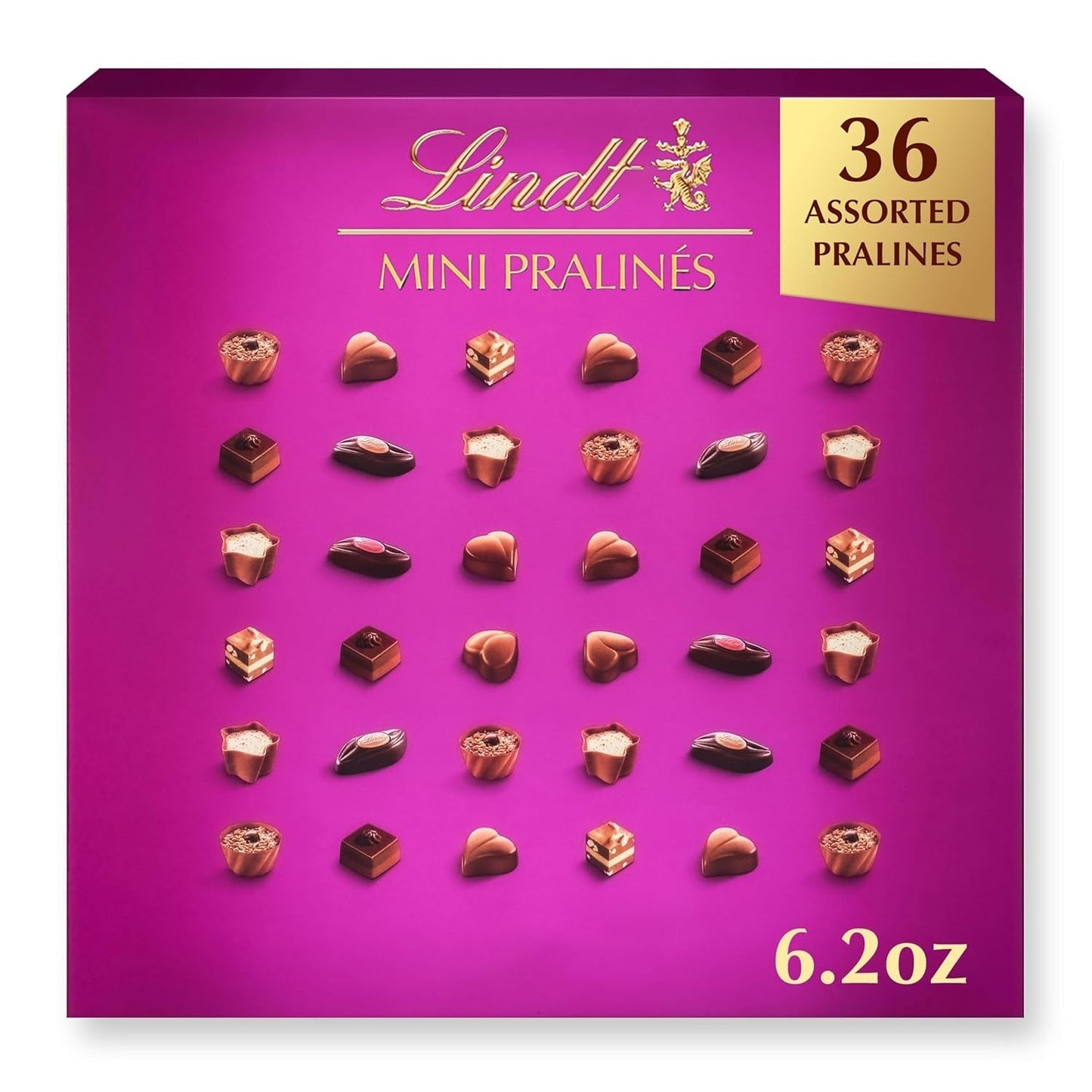 Mini Pralines, Assorted Chocolate Pralines with Premium Filling, Easter Chocolate Candy, 6.2 Oz Gift Box