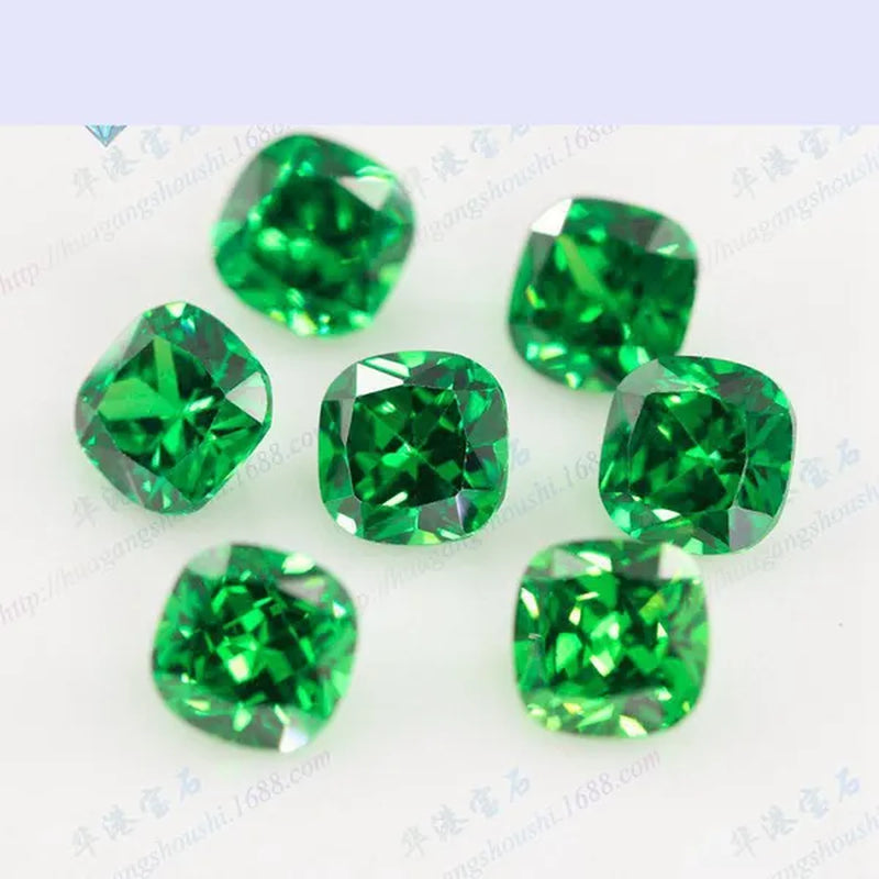Emerald Natural AAAA 9.0Mm Colombia Emerald Corundum Spinel Square Shapes 5.70 Carats Jewelry Diy Green Gem AAAAA
