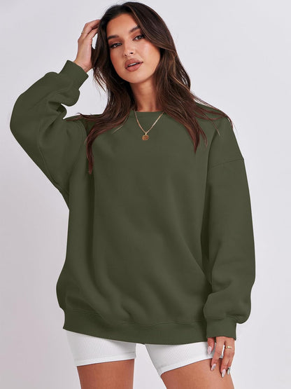 Sweatshirt for Women Oversized Crewneck Hoodies Fleece Casual Pullover Top Fall Fashion Outfits Clothes 2025