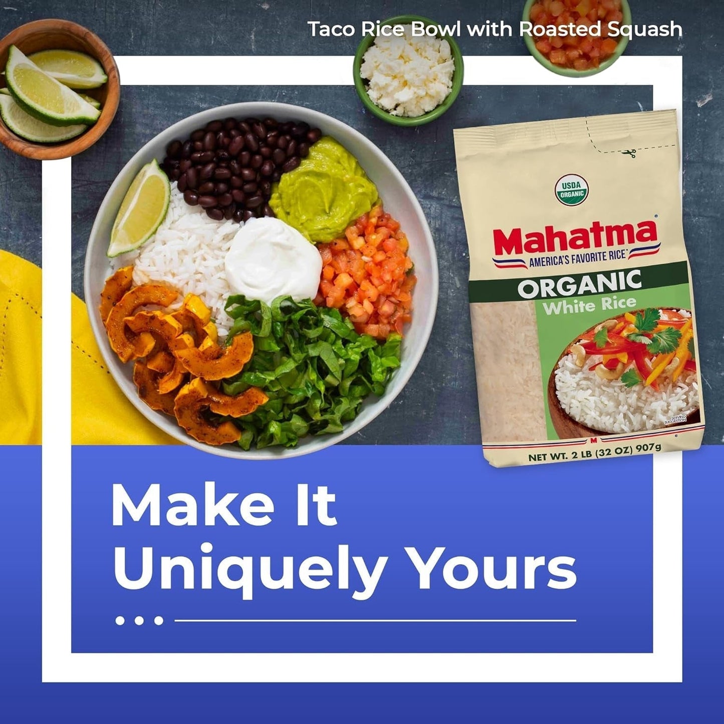 Organic White Rice, 2Lb Bag of Rice, Stovetop or Microwave Rice in 20 Minutes