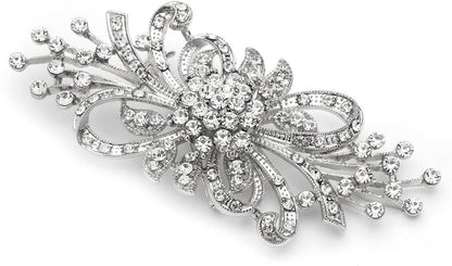 Antique Crystal Bridal Brooch Pin for Weddings, Bridesmaid, Mother of the Bride Jewelry Accessory