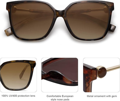 Fashion Square Sunglasses for Women Trendy UV Protection Lens Womens Sunnies Sunglasses SJ2196
