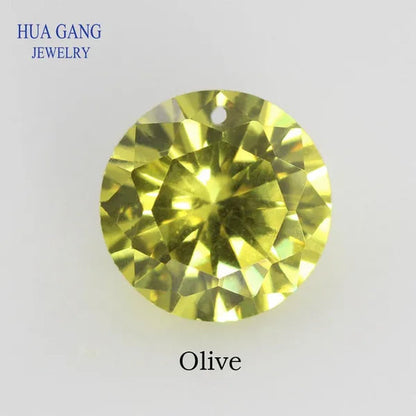 9Mm 50Pcs Single Hole Beads Cubic Zirconia Stones AAAAA Cubic Zirconia Stone Loose DIY Jewelry Beads Zircon with Holes CZ