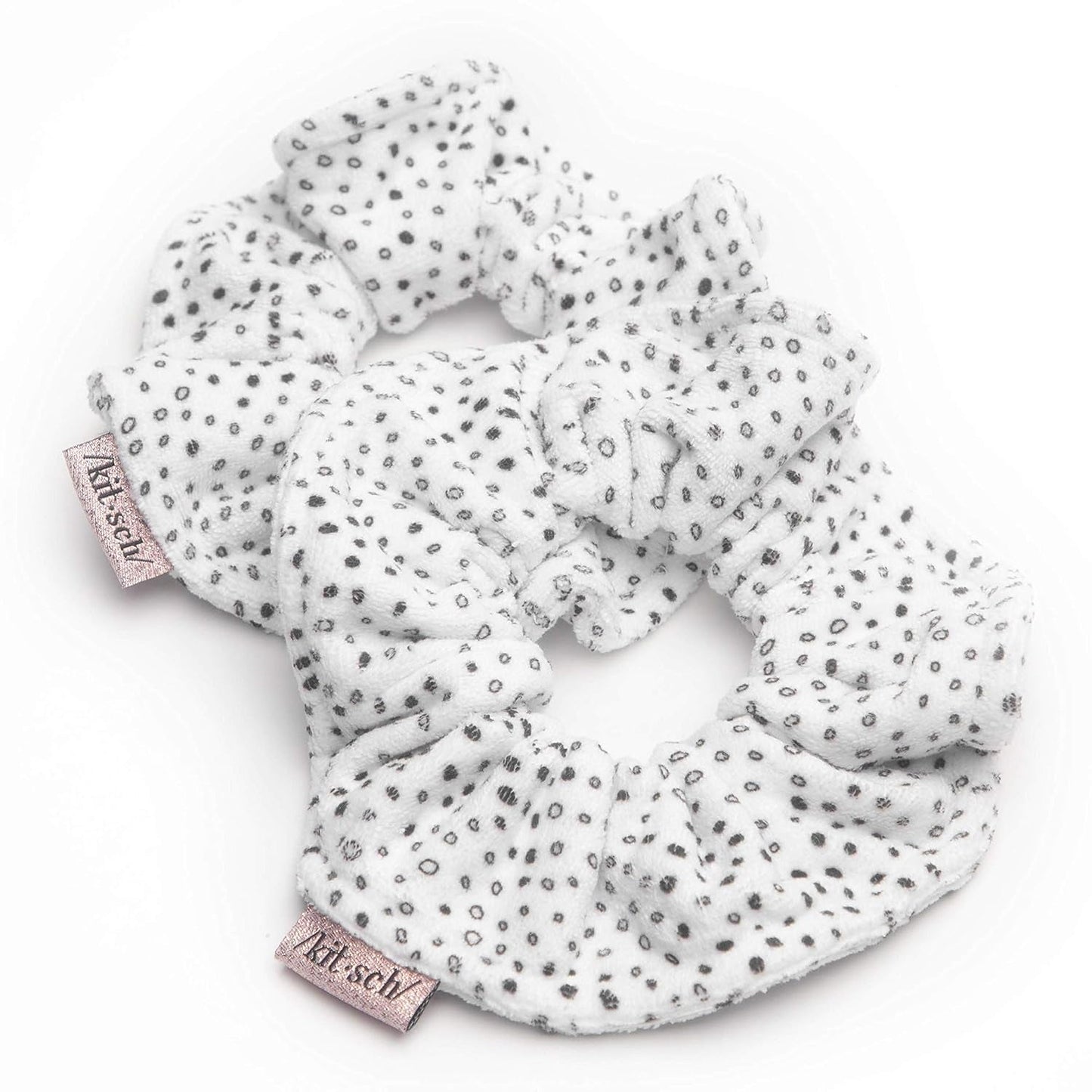 Microfiber Hair Towel Scrunchies - Soft and Highly Absorbent Microfiber Scrunchie for Women | Reduces Heat Drying Time - 2Pcs (Micro Dot Design)