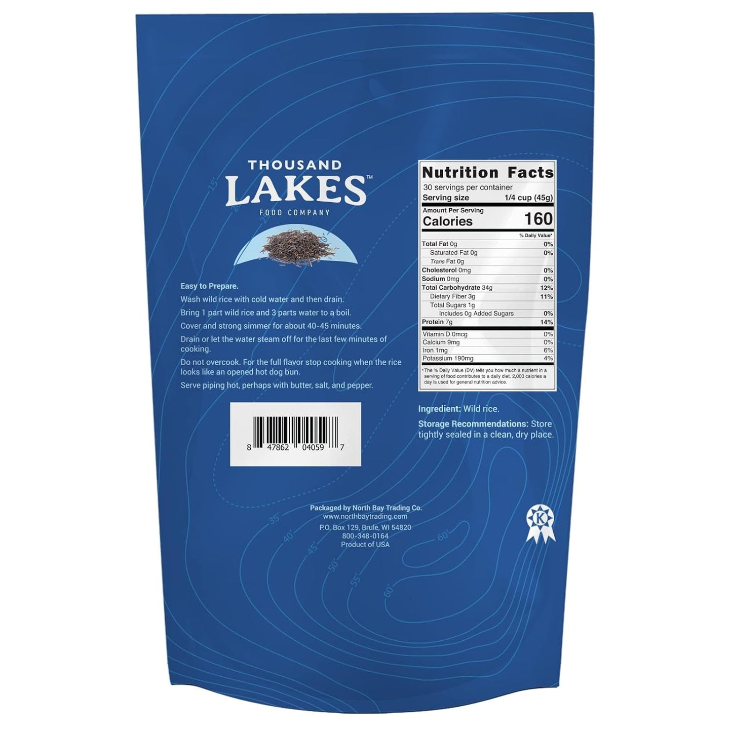 Minnesota Grown Wild Rice - 3 Pounds (48 Ounces) - Bulk Pouch | 100% Wild Rice | All Natural - WORLD TIME VISITS
