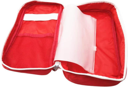 First Aid Bag First Aid Kit Empty Medical Storage Bag Red Trauma Bag for Emergency First Aid Kits Car Workshop Cycling Outdoors (Red Handle)