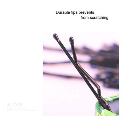 Hair Bobby Pins Brown with Cute Case, 200 CT Bobby Pins for Buns, Premium Hair Pins for Kids, Girls and Women, Great Hair Pins for Thick Hair and Thin Hair, 2 Inch (Brown)