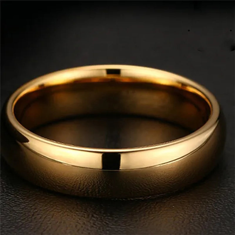 Couple Ring Simple Fashion Style Fine Jewelry Fashion Luxury Golden Engagement Wedding Ring Anniversary Gift Men and Women Ring
