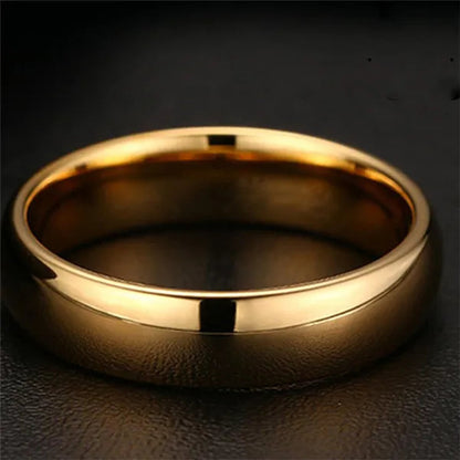 Couple Ring Simple Fashion Style Fine Jewelry Fashion Luxury Golden Engagement Wedding Ring Anniversary Gift Men and Women Ring