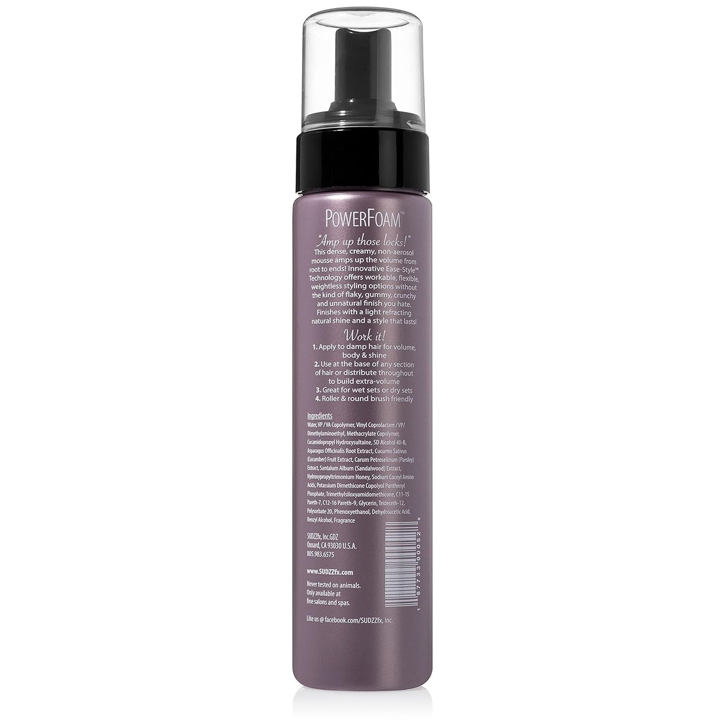 Powerfoam Styling Souffle - Non-Aerosol Thickening Mousse for Curly Hair - Travel Size Foam for Black Women & Men