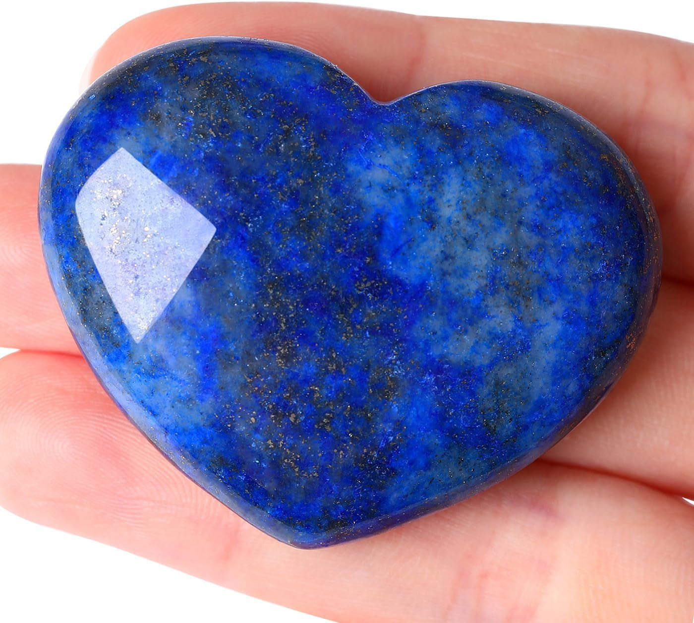 45 Mm Lapis Lazuli Stone Large Heart Stone Healing Crystals Natural Crystal Heart Reiki Gemstone Polished Heart Shaped Rocks Meditation Mothers Day Crystal Gifts for Mom Her