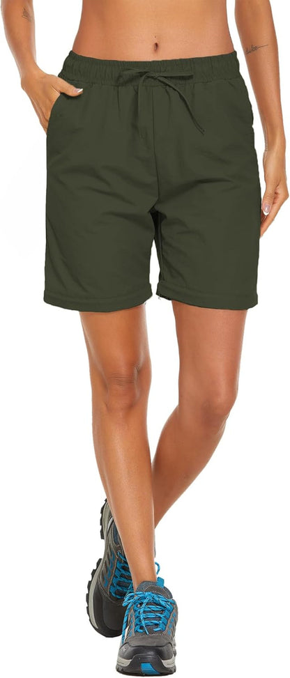 Women'S Hiking Zip off Pants Waterproof Convertible Shorts Lightweight for Camping Sweatpants with Pockets