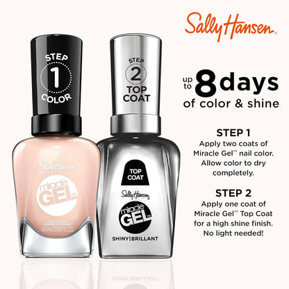 Miracle Gel™, Sheer Happiness, Long Lasting, Gel-Like Formula, No UV Lamp Needed, Pink Nail Polish