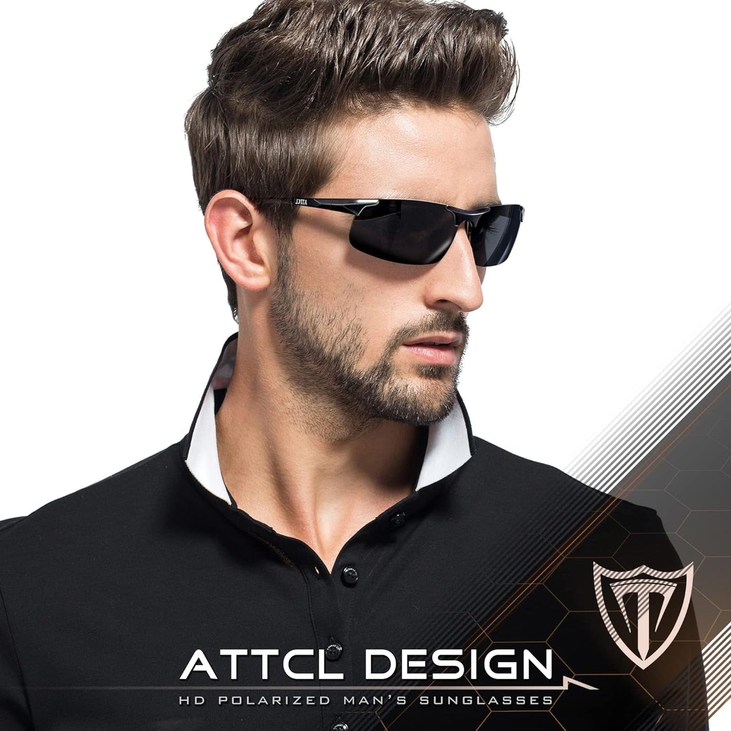 Men'S Fashion Driving Polarized Sunglasses for Men - Al-Mg Metal Ultralight Frame