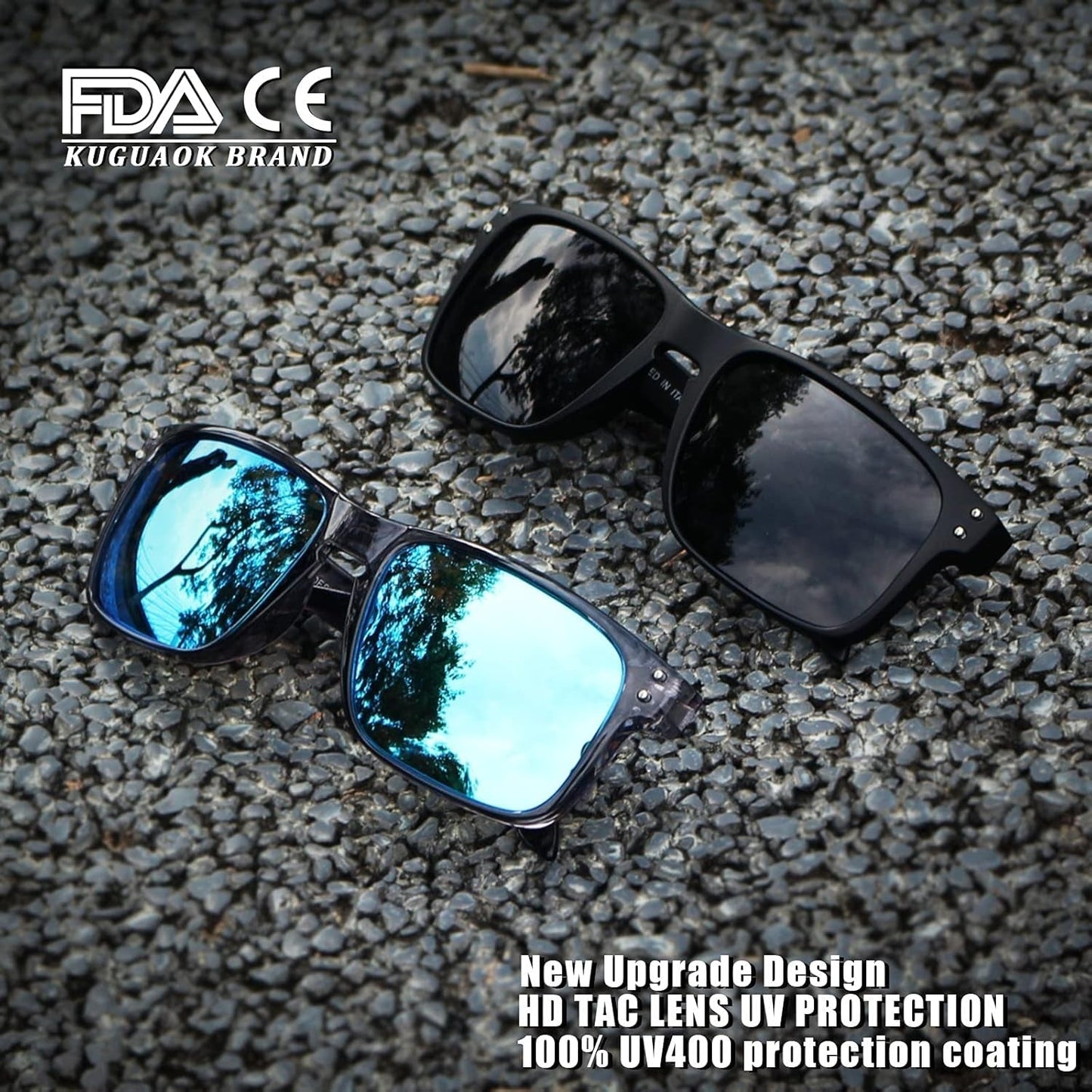 Polarized Square Sunglasses for Men and Women Matte Finish Sun Glasses UV Protection Glasses