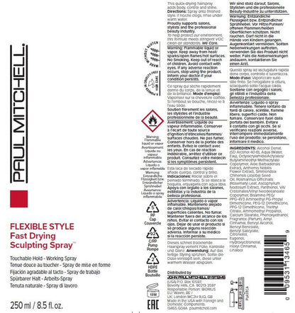 Paul Mitchell Fast Drying Sculpting Spray, Medium Hold, Touchable Finish, for All Hair Types