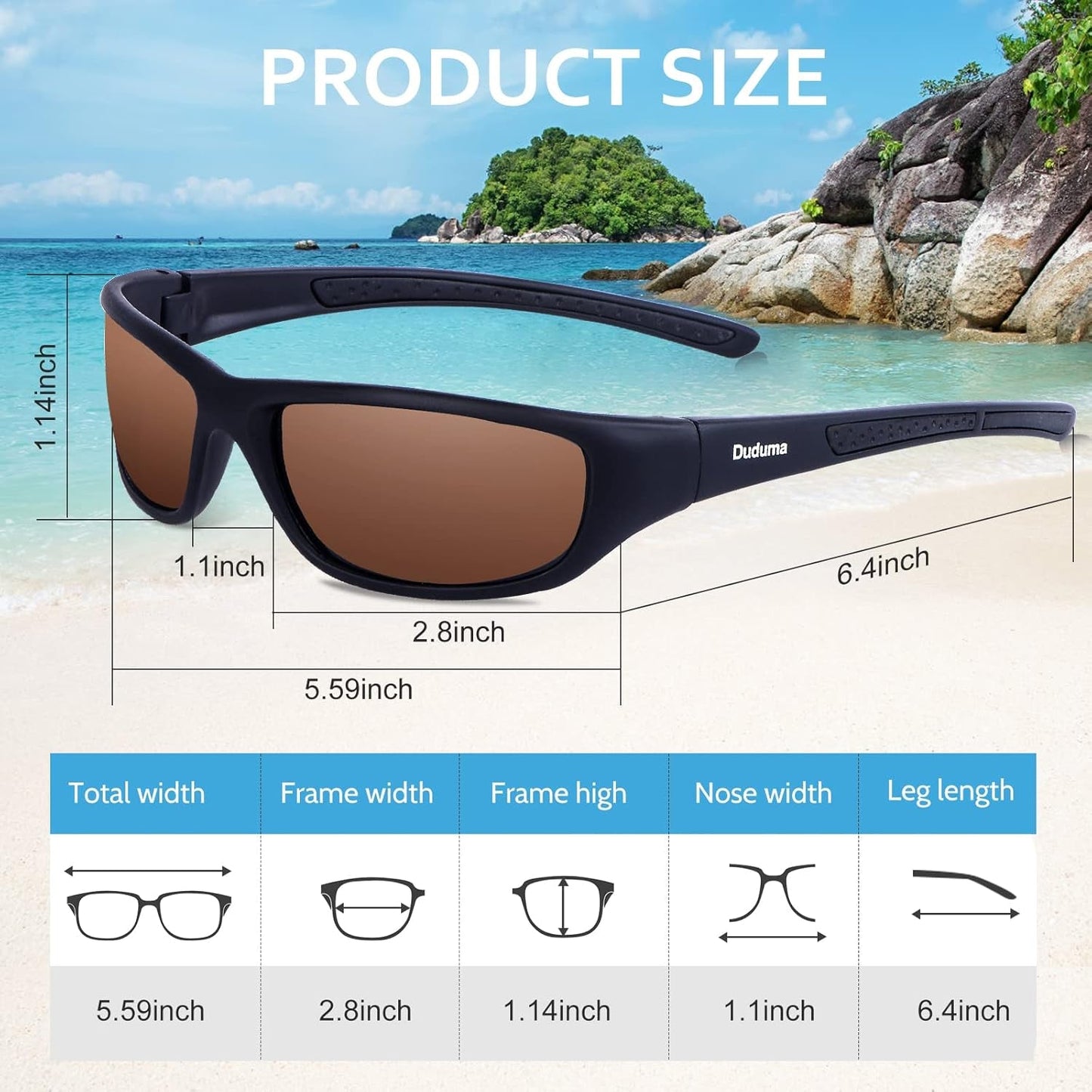 Sports Polarized Sunglasses for Men Women Baseball Cycling Golf Fishing Sun Glasses UV Blocking Tr8116