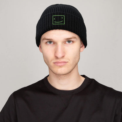 Funny Beanies Hat, Men'S and Women'S Winter Warm Black Fashion Cool Embroidered Knit Hat