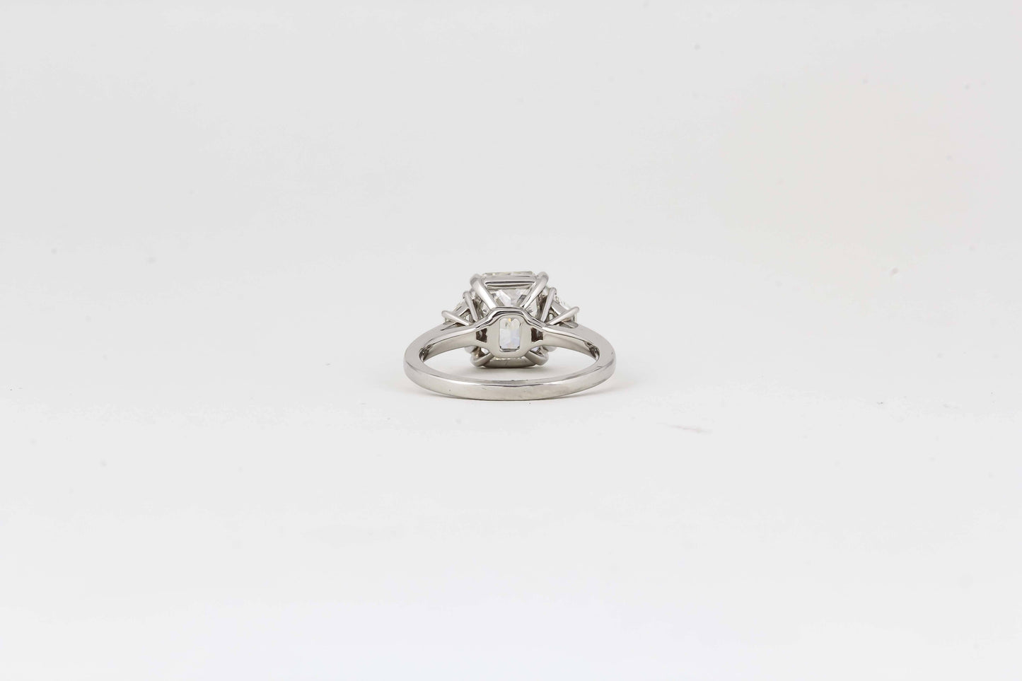 3 Carat GIA Radiant Cut Diamond Platinum Three Stone Engagement Ring