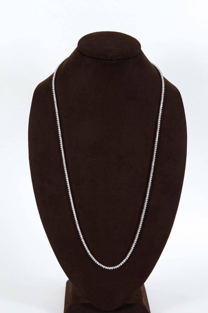 17.97 Carat F VS Diamond Opera Tennis Necklace 18k White Gold
