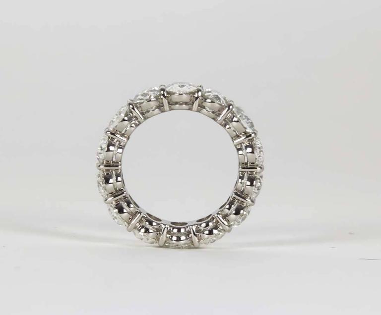 11 Carat Oval Diamond Platinum Full Eternity Band Wedding Ring