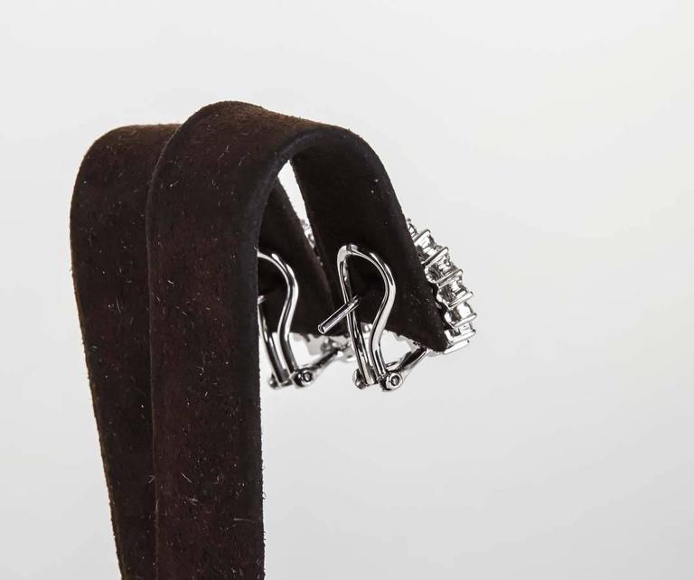 Classic Diamond 18k White Gold 2.39 Carat Button Earrings