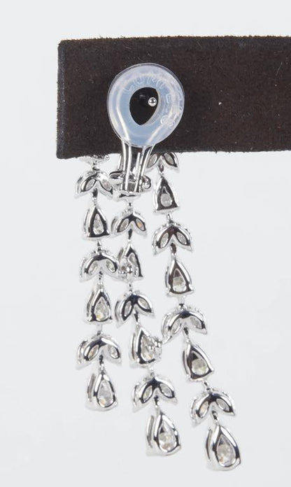 Classic 6.87 Carat Diamond Drop Earrings in 18k White Gold