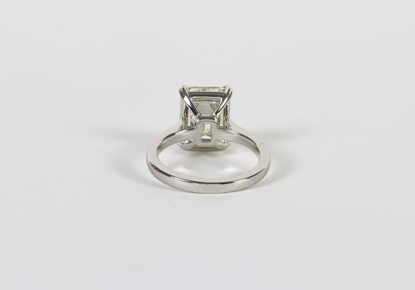 Elegant 4.26 Carat GIA Emerald Cut Diamond Platinum Solitaire Ring
