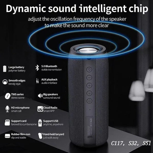 Portable,Waterproof,Wireless Speakers,Dual Pairing1500 Mins Playtime
