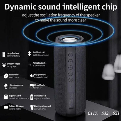 Portable,Waterproof,Wireless Speakers,Dual Pairing1500 Mins Playtime