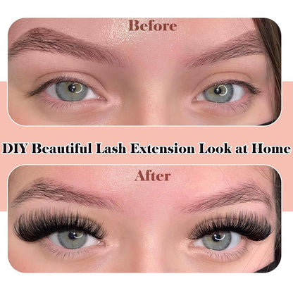 False Eyelashes Russian Strip Lashes Wispy Mink Lashes Fluffy D Curl Fake Lashes like Eyelash Extension Lash Strips 9 Pairs Pack
