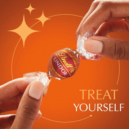 LINDOR Almond Butter Milk Chocolate Candy Truffles, Milk Chocolate with Almond Butter, 5.1 Oz. Bag