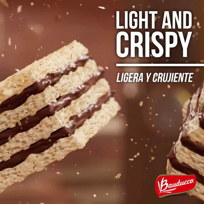 Chocolate Wafers - Crispy Wafer Cookies with 3 Delicious, Indulgent, Decadent Layers of Chocolate Flavored Cream - Delicious Sweet Snack or Desert - 5.0 Oz (Pack of 1)