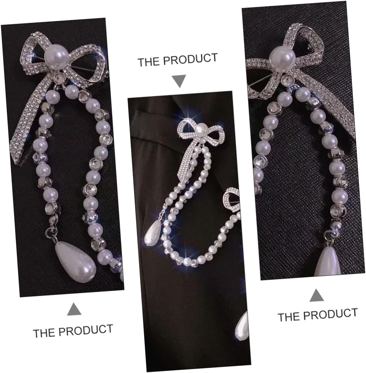 Brooch Pin for Women Elegant Lady Pin Brooch Pearl and Diamond Tassel Brooch Chain Accessory for Dresses Coats and Shawls
