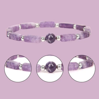 1Pcs Amethyst Bracelet for Women Girls Stone Energy Bracelet Healing Yoga Bracelet Fashion Jewelry Gift