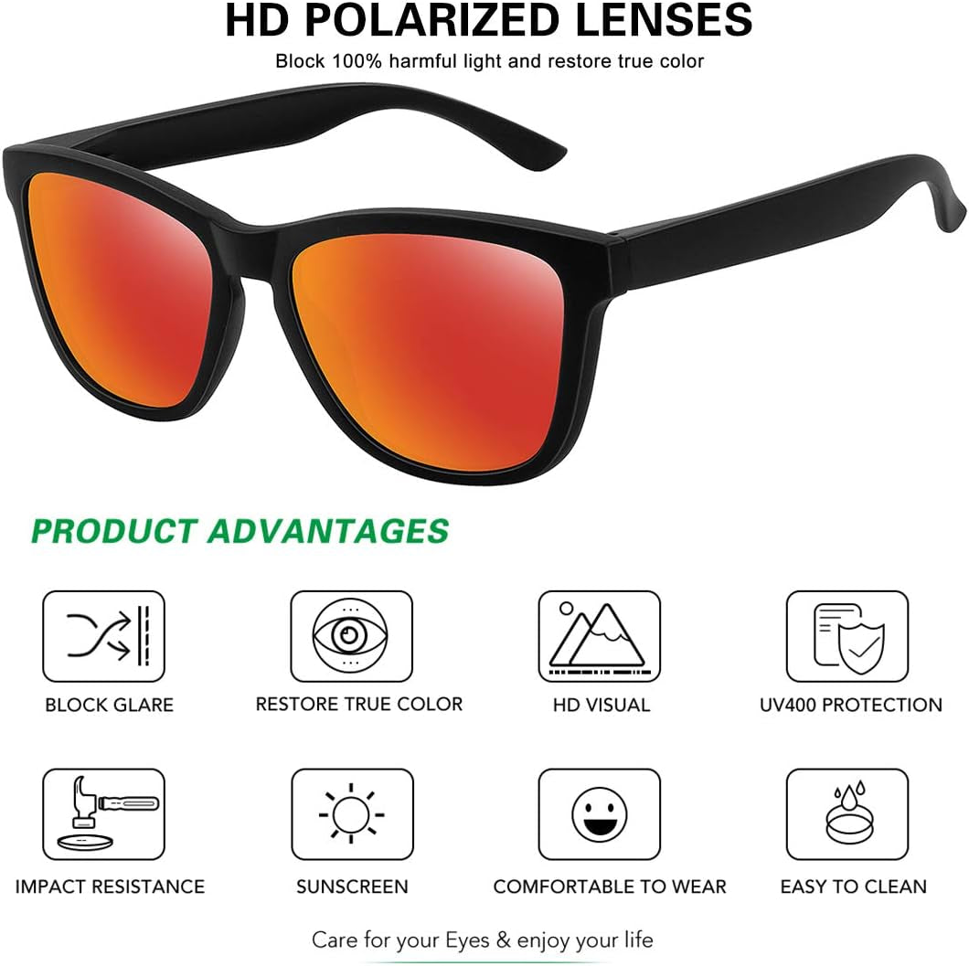 Polarized Sunglasses for Women Men Trendy Classic Retro Designer Style