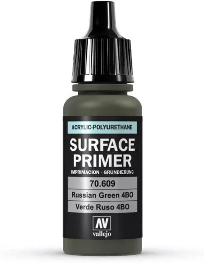 '- Surface Primer Color | Russian Green 4BO 18 Ml. (0.6 Fl.Oz.) | Matte Finish and Fast Drying | Perfect for Airbrushing and Great Adhesion to Figurines and Scale Models
