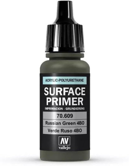 '- Surface Primer Color | Russian Green 4BO 18 Ml. (0.6 Fl.Oz.) | Matte Finish and Fast Drying | Perfect for Airbrushing and Great Adhesion to Figurines and Scale Models