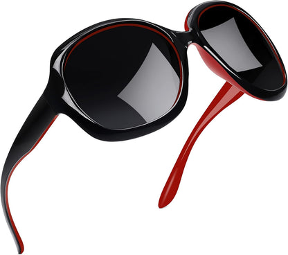 Oversized Sunglasses Womens Trendy Polarized Large Driving Sun Glasses Ladies UV Protective Big Sunnies Shades - WORLD TIME VISITS