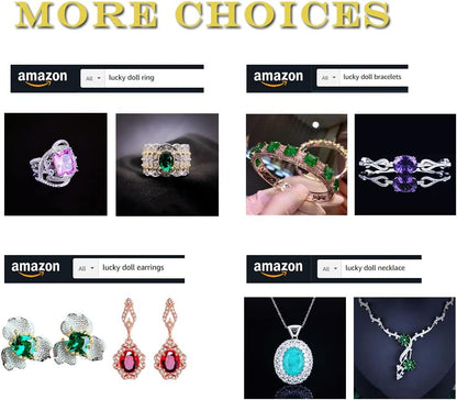 Luxury Simulation Emerald Necklace Pink Diamond Necklace Pigeon Ruby Square Diamond Necklace Purple Zircon Necklace