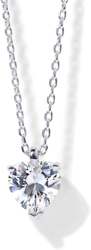 14K Gold Plated Cubic Zirconia Diamond Pendant Necklace for Women | Adjustable Slider