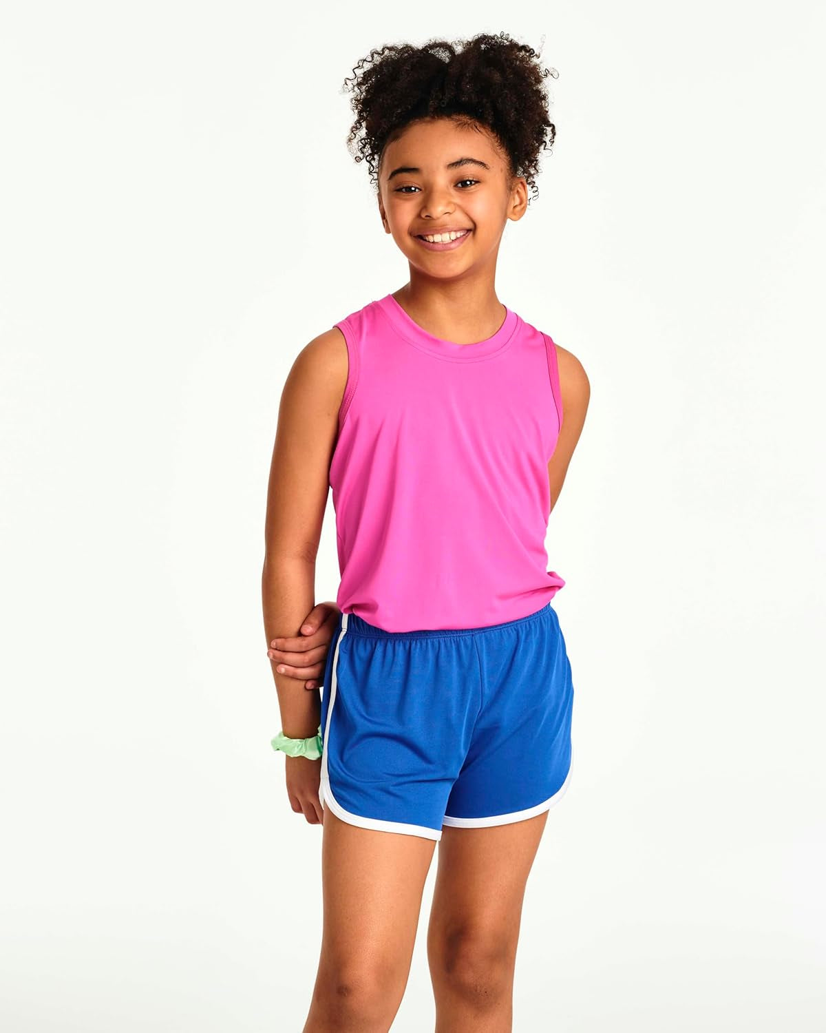 5 Pack: Girls' Dry-Fit Active Athletic Dolphin Shorts (Ages 4-16) - WORLD TIME VISITS