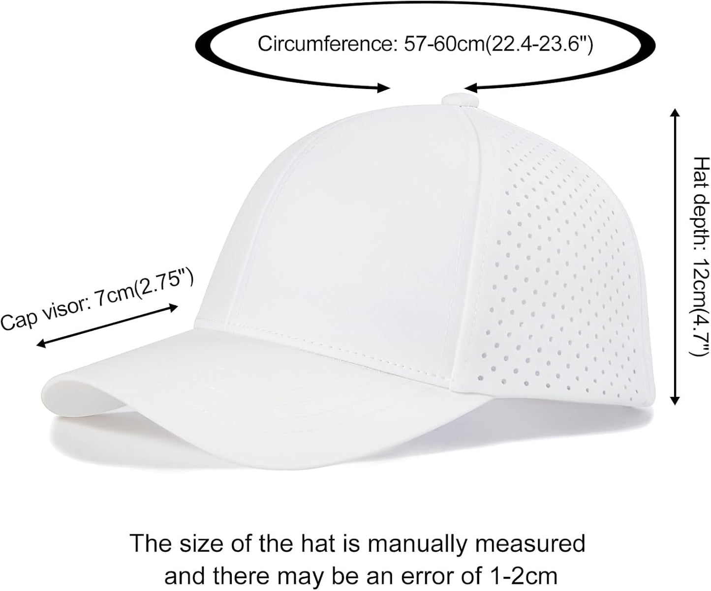 Men Quick Dry Baseball Cap Laser Cut Mesh Ball Curved Brim Snapback Hat