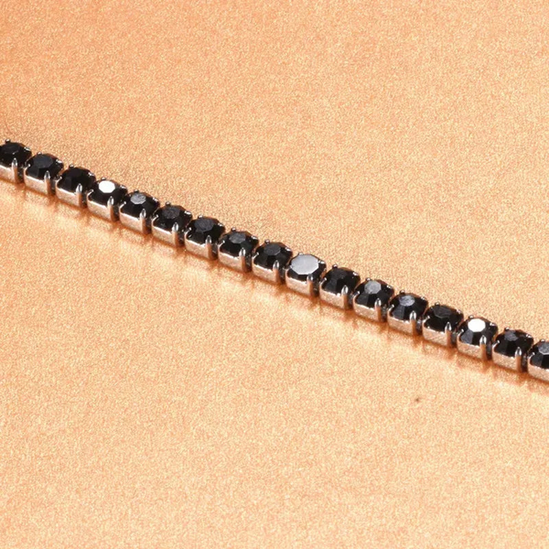 Stainless Steel Bracelets Fashion Gold Silver Color Trendy Women Bracelets Brief Grade Quality Zircon Tennis Chain Bracelets