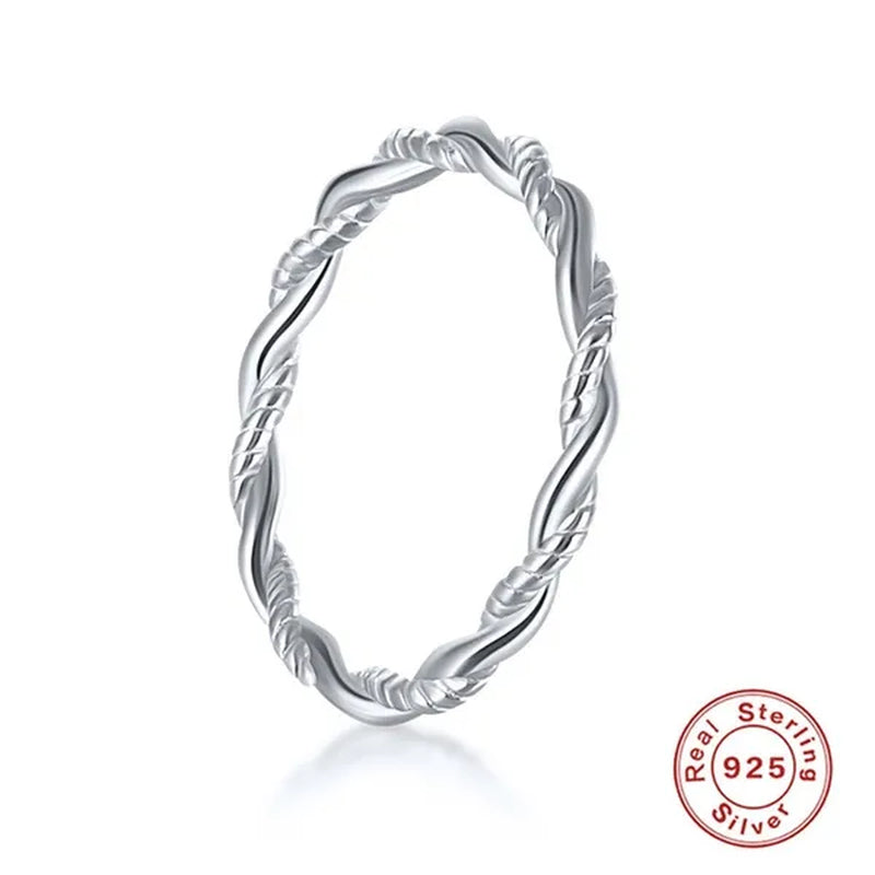 Sterling 925 Silver Open Adjustable Ring Women Female's X Cross Shape Zircon Ring Girls' Gold Color Simple Finger Jewelry