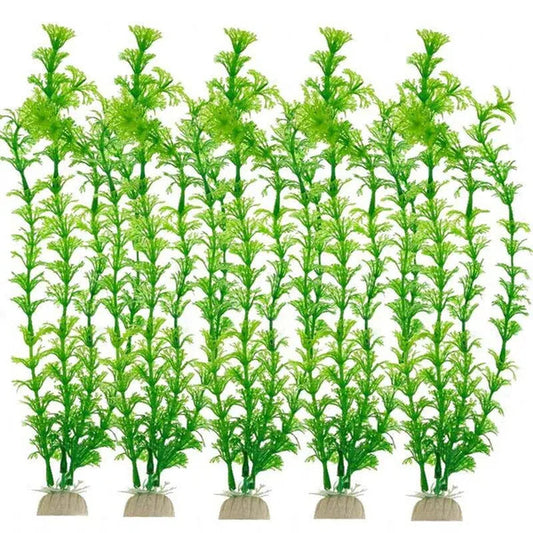 5X Artificial Fake Plastic Water Grass Plants for Fish Tank Aquarium Decoration