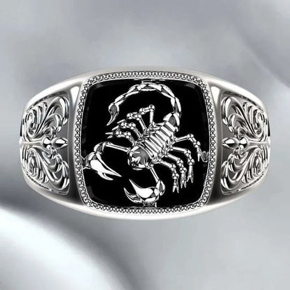 Exquisite Men's Retro Animal Relief Punk RING Silver Plated Ring Gold Plated Ring Party Carnival Banquet Wedding Classic Handsome Jewelry Ring Festival Jewelry Christmas Valentine's Day Anniversary Gift Size 6-13