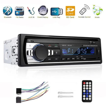 Newest 1 Din In-Dash Car Stereo Radio 12V Bluetooth Handsfree MP3 Audio Player Support USB/SD MMC Port 12V Car Stereo FM Radio MP3 Audio Player 1 Din Autoradio